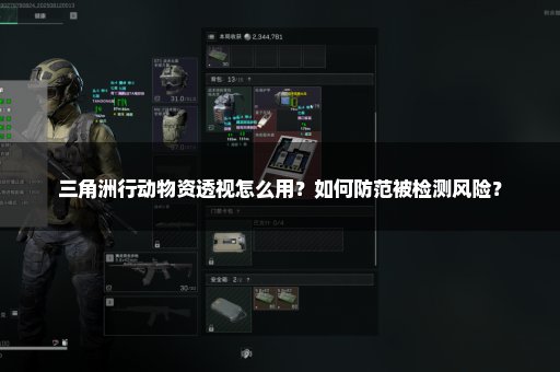 三角洲行动物资透视怎么用？如何防范被检测风险？
